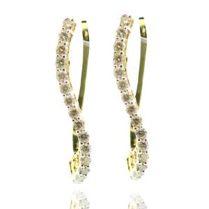 Designer Earrings with Certified Diamonds in 18k Yellow Gold - ER0476P